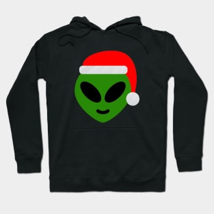 christmas green santa alien emoji Hoodie